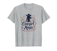 Magia Vaquera: Noche Estrellada con Encanto Occidental, niña de Vaca Camiseta, Hombre, Gris Jaspeado, 4XL