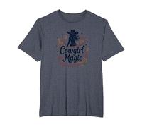 Magia Vaquera: Noche Estrellada con Encanto Occidental, niña de Vaca Camiseta, Hombre Tallas Grandes, Azul Jaspeado, 6X Alto