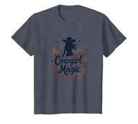 Magia Vaquera: Noche Estrellada con Encanto Occidental, niña de Vaca Camiseta, Niños, Azul Jaspeado, 2 años