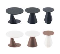 Magibeads 6 mini decoraciones de mesa de plástico, muebles de casa de muñecas, accesorios de casa de muñecas, mini muebles de sala de estar, mesas de café, mesas de té, escala 1/12, adornos de