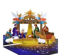 Magic Ants Tarjeta desplegable de Noche Santa - Tarjeta de Navidad - Celebra el significado espiritual de la Navidad