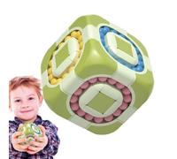 Magic Bean Puzzle Toy - 2-in-1 Magic Bean Rotating Cube | Educational Decoмpression Fidget Puzzle Toy For Kids Children Boys Girls | Handheld Sensory Game For Focus Logic Stress Relief and Play