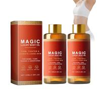 Magic Body Oil - Aceite 100% Natural para Aclarar la Piel - Hidratación Profunda con Prevención de Estrías- Aceite corporal apretado - Perfecto para Rutinas de Blanqueamiento (200 ml)