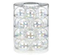 MAGIC Bolas de Navidad de cristal, 6 cm, 20 unidades bolas de Navidad. Color: iris transparente