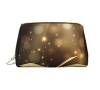 Magic Book - Bolsa de maquillaje portátil de piel con diseño impreso de ancho completo, Libro mágico, Talla única