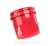 Magic Bucket Cubo de lavado para coche a mano, color rojo, 3,5 galones estadounidenses, aprox. 13 litros, compatible con Grit Guard, Detail Guardz Dirt Lock, Chemical Guys Dirt Trap, Gamma Lids