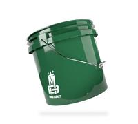 MAGIC BUCKET | Cubo de Lavado para Coche a Mano Verde Oscuro | 3,5 US GAL Aprox. 13 litros | Compatible con Grit Guard, Detail Guardz Dirt Lock, Chemical Guys Dirt Trap, Gamma Lids Tapa