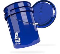 Magic Bucket | Juego de Cubos de Lavado para Coche a Mano Azul con Tapa de Cubo a Juego | 5 US GAL Aprox. 20 litros | Compatible con Grit Guard, Detail Guardz Dirt Lock, Chemical Guys Dirt Trap