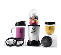 Magic Bullet de nutribullet, batidora pequeña, máquina para hacer smoothies, Paquete de 10 piezas, 200 W de potencia, Gris, MBR10
