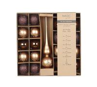 Magic by Inge - Juego de Bolas de Navidad (19 Piezas, con Punta de árbol de Navidad y Bolas), diseño Elegante