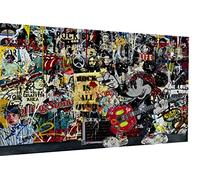 Magic Canvas Art Cuadro de pared de Mickey Mouse Rock Pop Art de 1 pieza, impresión de alta calidad, B8333, material: póster sin marco, tamaño: 60 x 30 cm