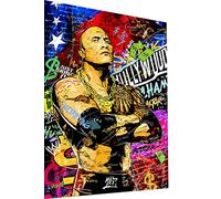 Magic Canvas Art Dwayne Johnson Pop Art - Lienzo decorativo (1 pieza, 80 x 40 cm), diseño de arte pop