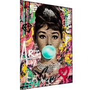 Magic Canvas Art - Imagen de arte pop Audrey Hepburn - Lienzo decorativo (1 pieza, 80 x 40 cm), diseño de Audrey Hepburn