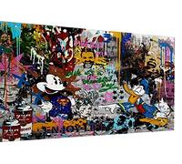 Magic Canvas Art Lienzo decorativo de 1 pieza, diseño de Mickey Mouse Donald Duck Pop Art B8351, 120 x 80 cm