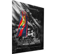 Magic Canvas Art Lionel Messi Fight Pop Art - Lienzo decorativo (1 pieza, 120 x 80 cm), diseño de figuras de la figura