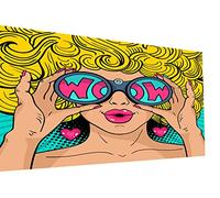 Magic Canvas Art Mrs Wow B8395 - Lienzo decorativo (1 pieza, 60 x 40 cm), diseño pop art