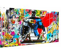 Magic Canvas Art Pop Art B8172 - Lienzo de 1 pieza con diseño de héroe de Batman (100 x 75 cm)