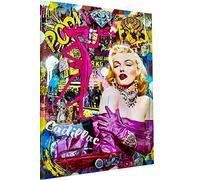 Magic Canvas Art Pop Art Marilyn Monroe - Lienzo decorativo para pared (1 pieza, 80 x 80 cm), diseño de Marilyn Monroe