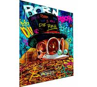 Magic Canvas Art Pop Art Money B8128 - Lienzo decorativo para pared (75 x 50 cm), diseño de dinero