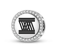 Magic Charms Plata de ley 925 Adinkra Owo Foro Adobe joyas Fit pulsera encanto étnico símbolos culturales regalos para mujeres