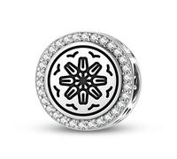 Magic Charms Plata de Ley 925 Anthroposophy Moon Seal Schmuck Fit Pulsera Encanto étnico símbolos culturales regalos para mujeres