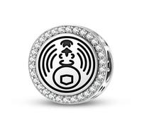 Magic Charms Plata de ley 925 Anthroposophy Séptima Apocalíptica Sello Joyería Fit Pulsera Encanto étnico Cultural Símbolos Regalos para Mujeres