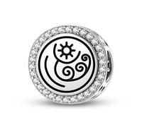 Magic Charms Plata de ley 925 antroposofía Acuario sello joyas Fit pulsera encanto étnico símbolos culturales regalos para mujeres