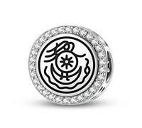 Magic Charms Plata de ley 925 antroposofía Fifth Apocalyptic Seal Schmuck Fit Pulsera Encanto étnico símbolos culturales regalos para mujeres