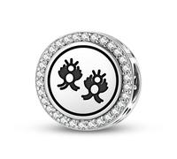 Magic Charms Plata de ley 925 antroposofía Gemini Seal joyas Fit pulsera encanto étnico símbolos culturales regalos para mujeres