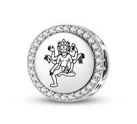 Magic Charms Plata de ley 925 Budista Dios Vasudhara Joyería Fit Pulsera Encanto Símbolos Culturales étnicos Regalos para Mujeres