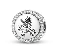 Magic Charms Plata de ley 925 Budista Dioses Palden Lhamo Joyería Fit Pulsera Encanto étnico Cultural Símbolos Regalos para Mujeres