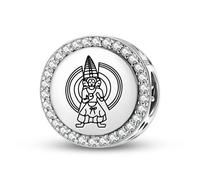 Magic Charms Plata de ley 925 Budista Dioses Sitatapatra Joyería Fit Pulsera Encanto étnico Cultural Símbolos Regalos para Mujeres