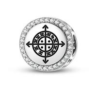 Magic Charms Plata de ley 925 Central America Olokun joyas Fit pulsera encanto étnico símbolos culturales regalos para mujeres