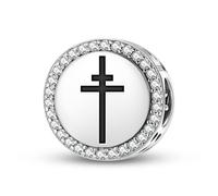 Magic Charms Plata de ley 925 Christianity Patriarcal Cross Joyería Fit Pulsera Encanto étnico símbolos culturales regalos para mujeres