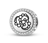 Magic Charms Plata de ley 925 Círculos Crop Circles Fase of Moon Joyería Fit Pulsera Encanto étnicos símbolos culturales Regalos para mujeres