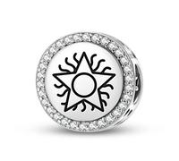 Magic Charms Plata de ley 925 Freemasonry Blazing Star joyas Fit pulsera encanto étnico símbolos culturales regalos para mujeres