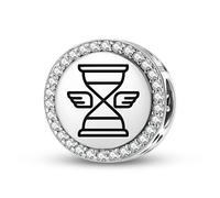 Magic Charms Plata de ley 925 Freemasonry Hourglass joyas Fit pulsera encanto étnico símbolos culturales regalos para mujeres