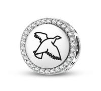 Magic Charms Plata de ley 925 Inuit Aqiggiq Rock Ptarmigan joyas Fit pulsera encanto étnico símbolos culturales regalos para mujeres