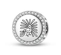 Magic Charms Plata de ley 925 Inuit Enchanted Owl Joyería Fit Pulsera Encantadora Étnica Cultural Símbolos Regalos para Mujeres