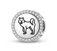 Magic Charms Plata de ley 925 Inuit Qimmiq Inuit Canadian Inuit Dog Joyería Fit pulsera encanto étnico símbolos culturales regalos para mujeres