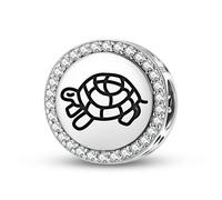 Magic Charms Plata de ley 925 Jainism Kachup Tortoise Joyería Fit Pulsera Encanto étnico símbolos culturales regalos para mujeres