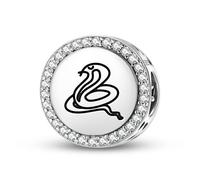 Magic Charms Plata de ley 925 Jainism Sarp Serpiente Joyería Fit Pulsera Encanto étnico Cultural Símbolos Regalos para Mujeres