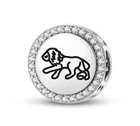Magic Charms Plata de ley 925 Jainismo León Joyería Fit Pulsera Encanto étnico Cultural Símbolos Regalos para Mujeres