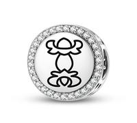 Magic Charms Plata de ley 925 Jainismo Vajra Bolt Joyería Fit Pulsera Encanto étnico Cultural Símbolos Regalos para Mujeres