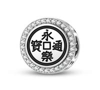 Magic Charms Plata de ley 925 Japón Eiraku Tsuho joyas Fit pulsera encanto étnico símbolos culturales regalos para mujeres