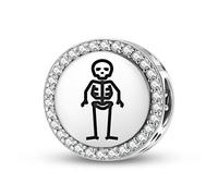 Magic Charms Plata de ley 925 Jolly Roger Pirata Flags Edward Low Jewellery Fit Pulsera encanto étnico símbolos culturales regalos para mujeres