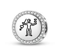 Magic Charms Plata de ley 925 Jolly Roger Pirata Flags John Phillips joyas Fit pulsera encanto étnico símbolos culturales regalos para mujeres