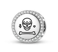 Magic Charms Plata de ley 925 Jolly Roger Pirata Flags Stede Bonnet Joyería Fit Pulsera Encanto étnico Cultural Símbolos Regalos para Mujeres