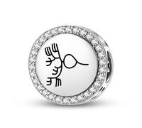 Magic Charms Plata de ley 925 Nazca líneas de joyería Seaweed Fit pulsera encanto étnico símbolos culturales regalos para mujeres
