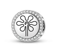 Magic Charms Plata de ley 925 Nazca líneas The Flower Fit pulsera encanto étnico símbolos culturales regalos para mujeres